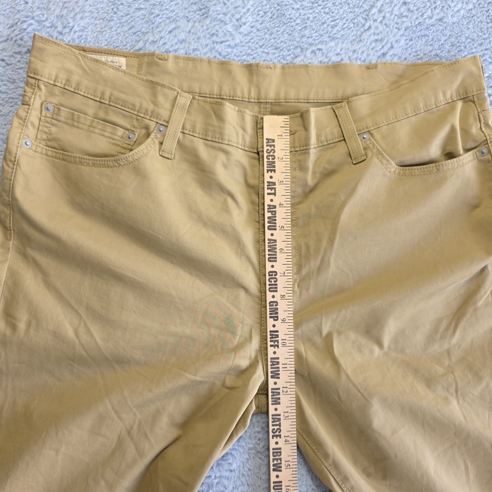 Levi's 511 Big E Slim Fit Men's Jeans 40x32 Khaki Tan Stretch Casual Pants - Picture 9 of 13